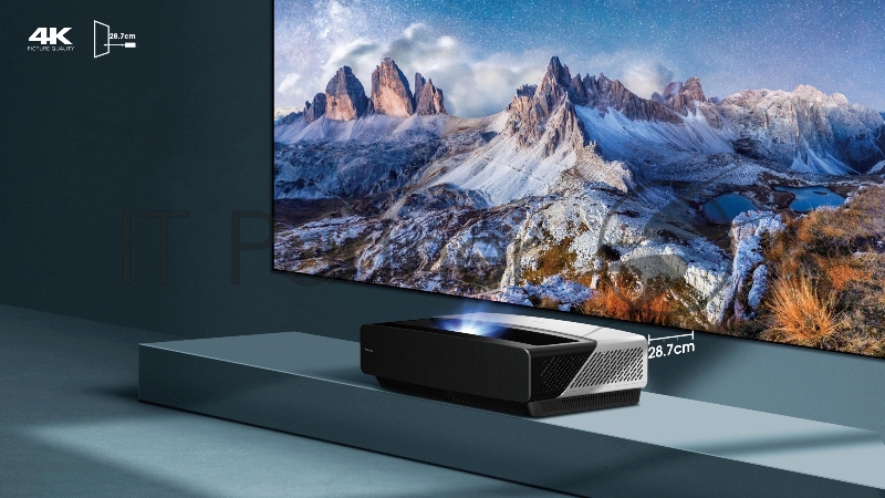 Телевизор LED Hisense 100 Laser TV 100L5F черный 4K Ultra HD 100Hz DVB-T DVB-T2 DVB-C DVB-S DVB-S2 WiFi Smart TV