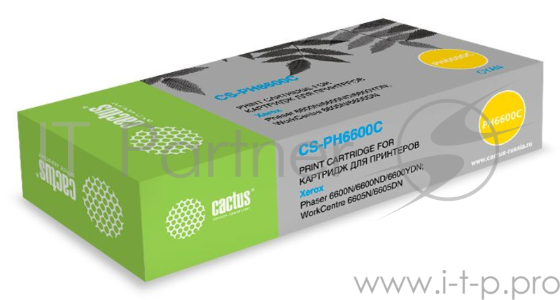 Картридж Cactus 106R02233 CS-PH6600C голубой (6000стр.) для Xerox Ph 6600/WC 6605