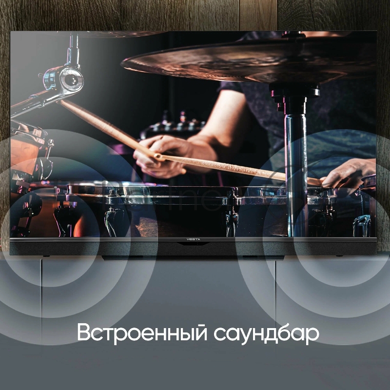 Телевизор Vesta 50/UHD/VA/Smart Google TV/2-16Gb/BT/Soundbar/Black