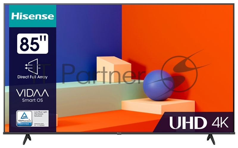 Телевизор HISENSE 85A6K 85 4K/Hotel/UHD 3840x2160 2160p TV Bluetooth Wi-Fi Direct VIDAA черный