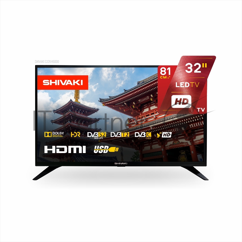 Телевизор Shivaki 32/HD/NoSmart/T2/S2/black