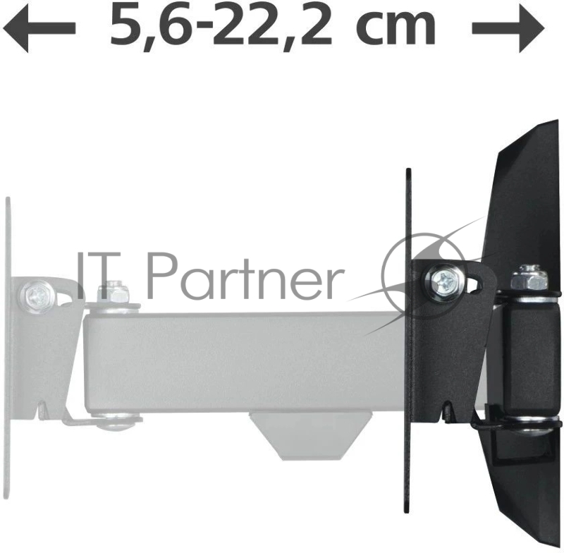 Кронштейн для телевизора Hama 00220820 черный 10-26 макс.15кг настенный поворот и наклон