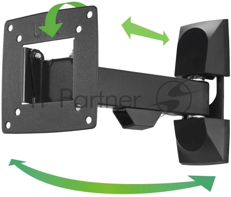 Кронштейн для телевизора Hama 00220820 черный 10-26 макс.15кг настенный поворот и наклон