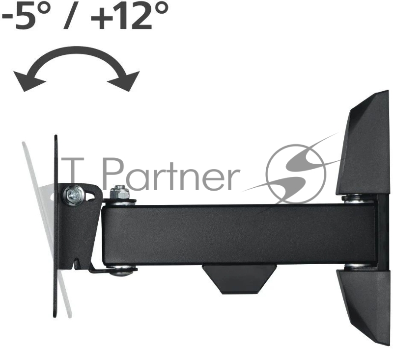 Кронштейн для телевизора Hama 00220820 черный 10-26 макс.15кг настенный поворот и наклон