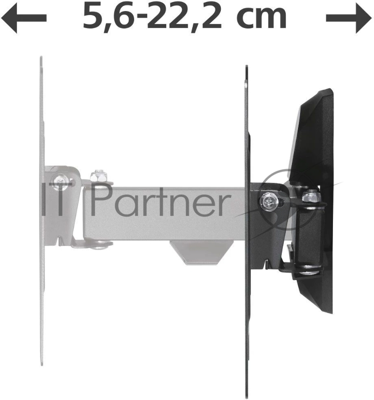 Кронштейн для телевизора Hama 00220821 черный 19-48 макс.20кг настенный поворот и наклон