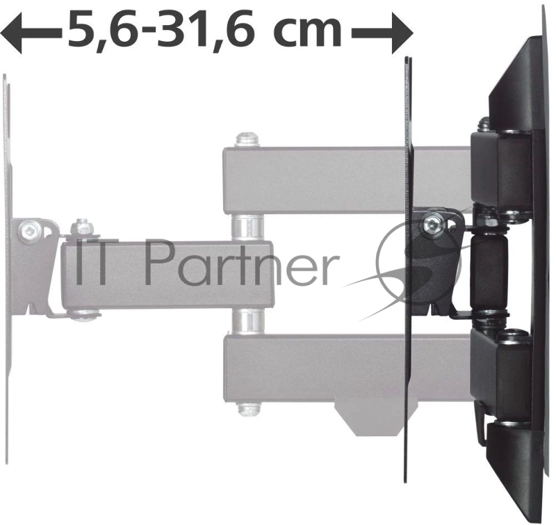 Кронштейн для телевизора Hama 00220822 черный 19-48 макс.20кг настенный поворотно-выдвижной и наклонный