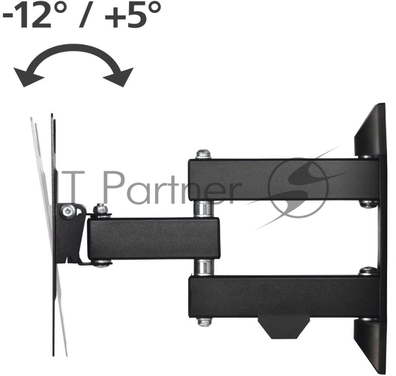 Кронштейн для телевизора Hama 00220822 черный 19-48 макс.20кг настенный поворотно-выдвижной и наклонный