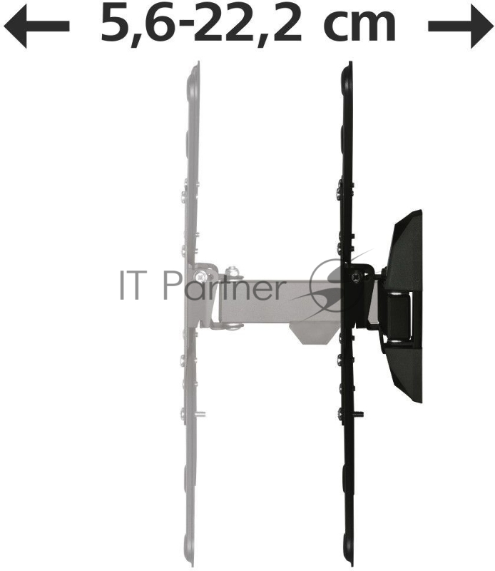 Кронштейн для телевизора Hama 00220823 черный 32-65 макс.20кг настенный поворот и наклон