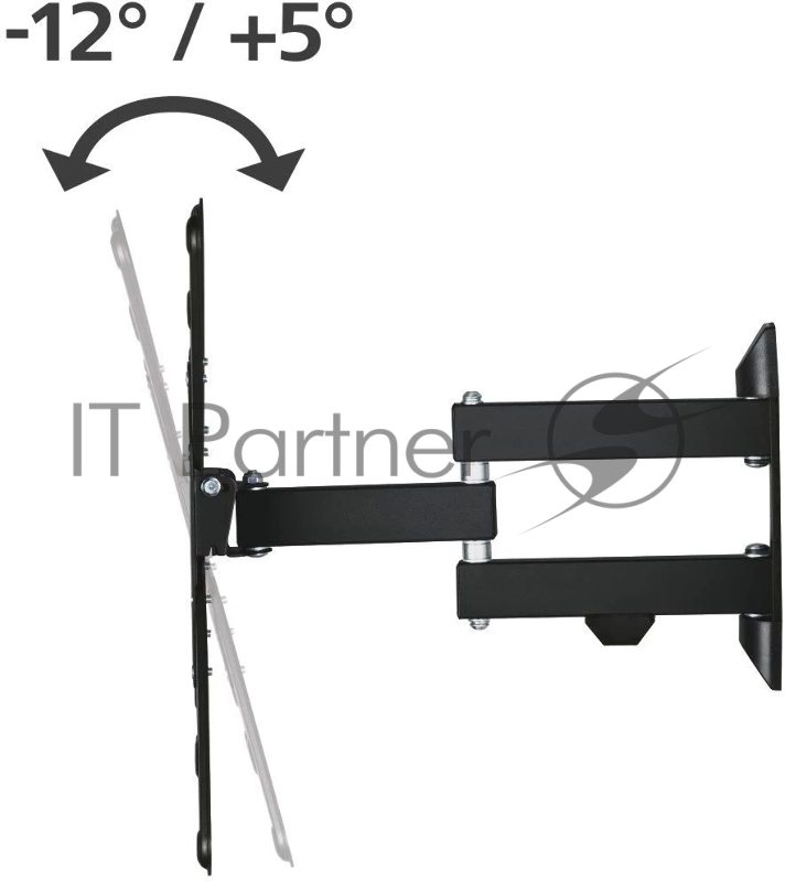 Кронштейн для телевизора Hama 00220824 черный 37-90 макс.25кг настенный поворот и наклон