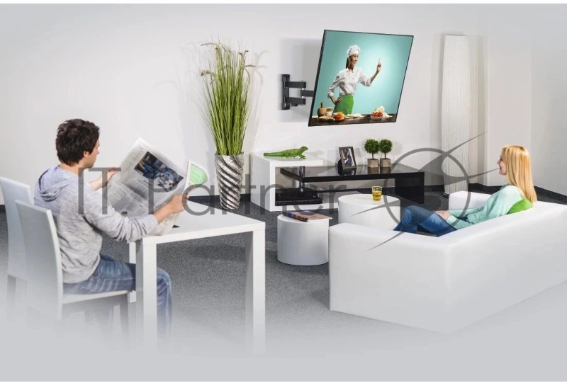 Кронштейн для телевизора Hama 00220824 черный 37-90 макс.25кг настенный поворот и наклон