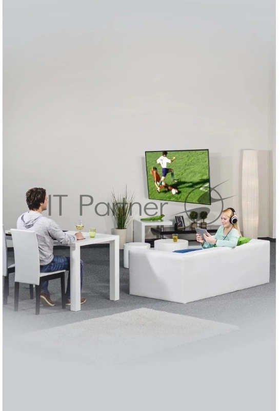 Кронштейн для телевизора Hama 00220824 черный 37-90 макс.25кг настенный поворот и наклон