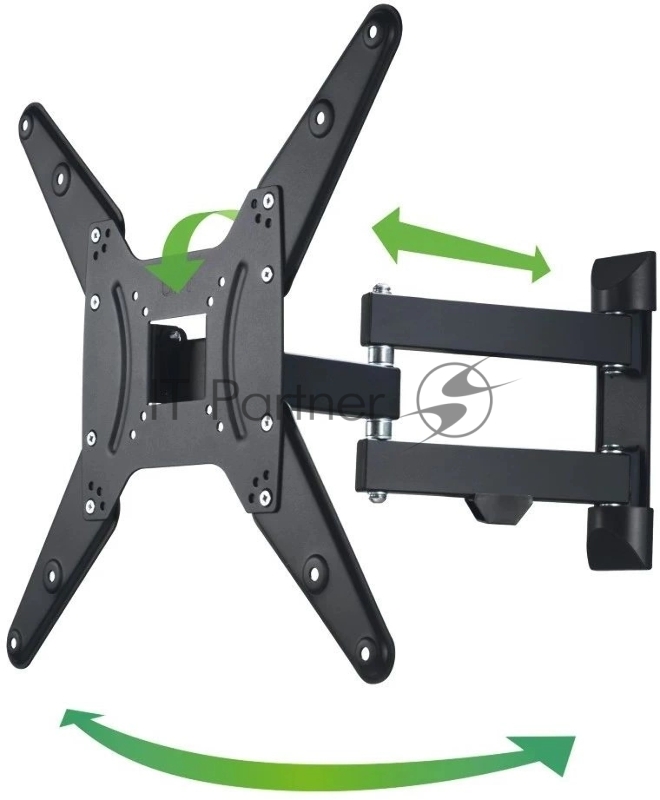 Кронштейн для телевизора Hama 00220824 черный 37-90 макс.25кг настенный поворот и наклон