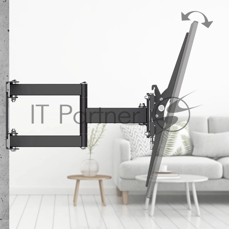 Кронштейн для телевизора Hama 00220830 черный 32-65 макс.40кг настенный поворотно-выдвижной и наклонный