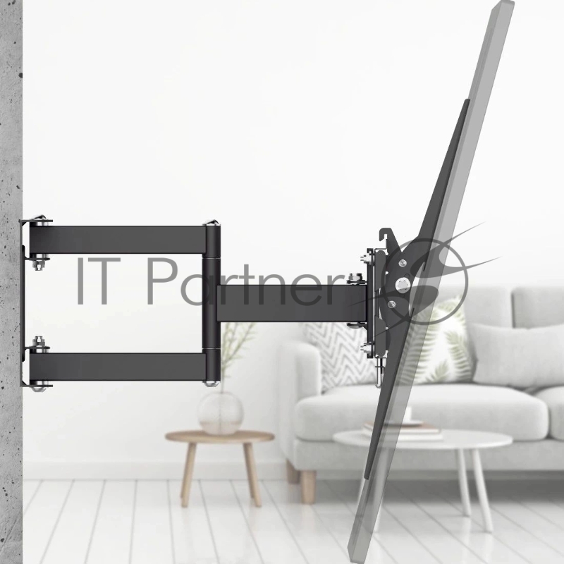 Кронштейн для телевизора Hama 00220831 черный 32-84 макс.50кг настенный поворотно-выдвижной и наклонный