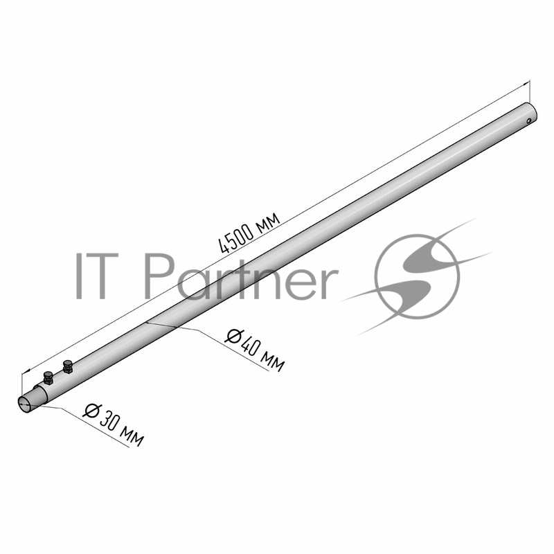 Мачта для антенн алюминиевая 450 см телескопическая REXANT