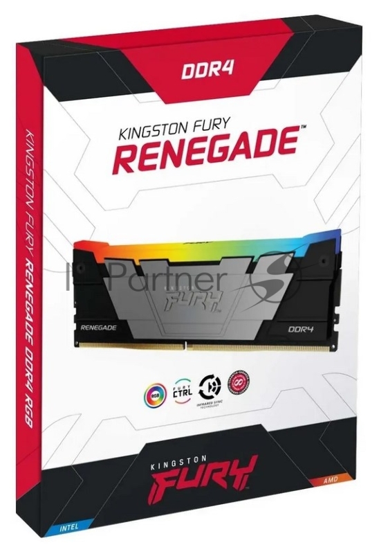 Память Kingston DDR4 16GB 3600MHz KF436C16RB12A/16 Fury Renegade RGB RTL PC4-28800 CL16 DIMM 288-pin 1.35В dual rank Ret