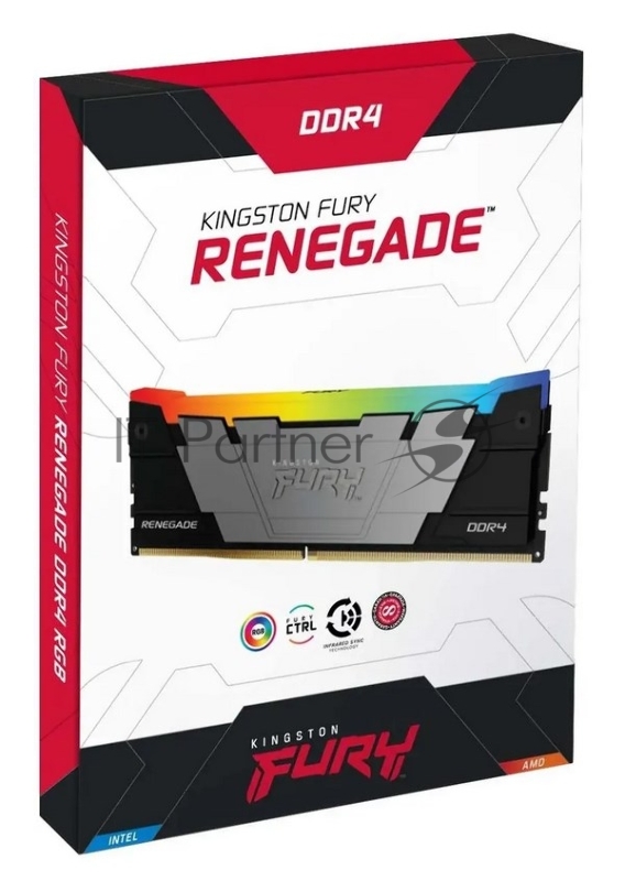 Память Kingston DDR4 2x8GB 3600MHz KF436C16RB2AK2/16 Fury Renegade RGB RTL Gaming PC4-28800 CL16 DIMM 288-pin 1.35В kit dual rank с радиатором Ret