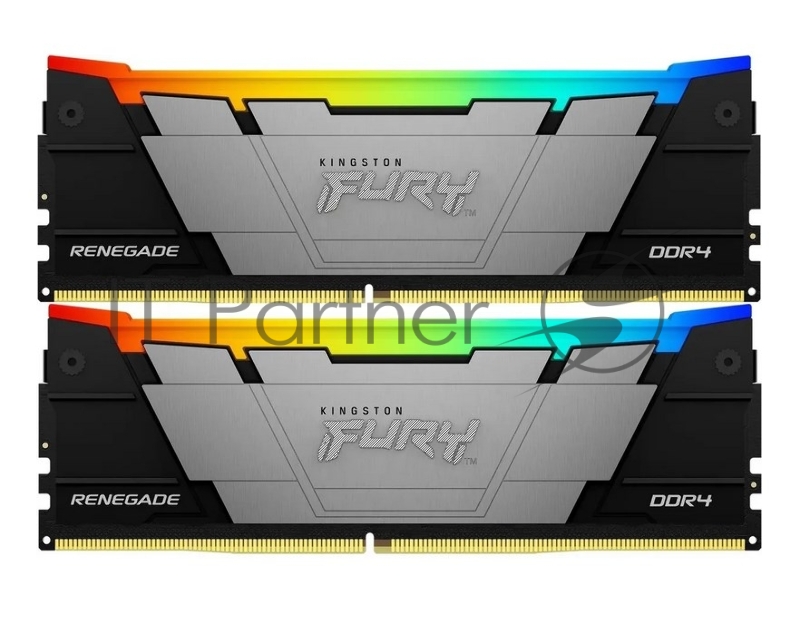 Память Kingston DDR4 2x8GB 3600MHz KF436C16RB2AK2/16 Fury Renegade RGB RTL Gaming PC4-28800 CL16 DIMM 288-pin 1.35В kit dual rank с радиатором Ret