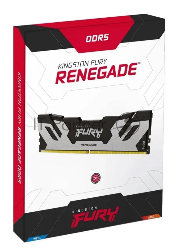 Память Kingston DDR5 16GB 8000MHz KF580C38RS-16 Fury Renegade Black RTL Gaming PC5-57600 CL38 DIMM 288-pin 1.45В single rank с радиатором Ret