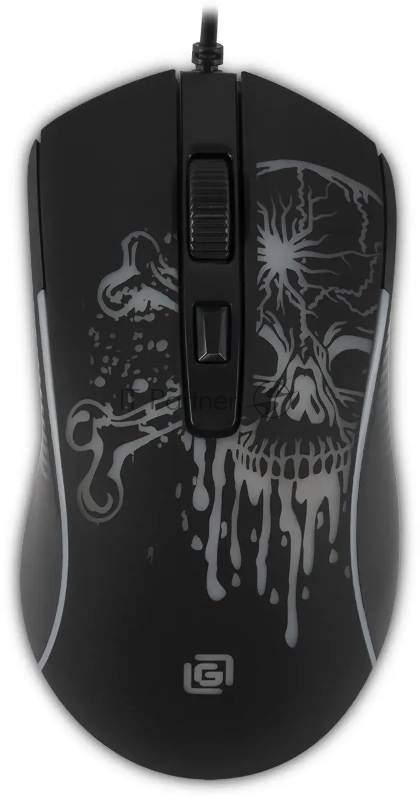 Мышь Оклик 702G черный оптическая (3600dpi) USB для ноутбука (4but)