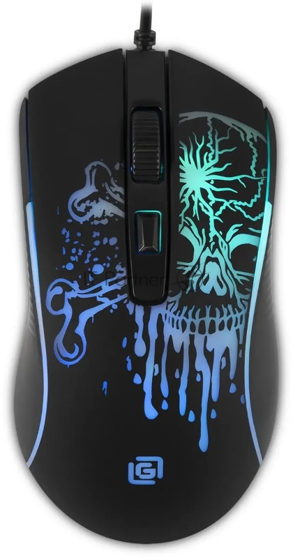 Мышь Оклик 702G черный оптическая (3600dpi) USB для ноутбука (4but)