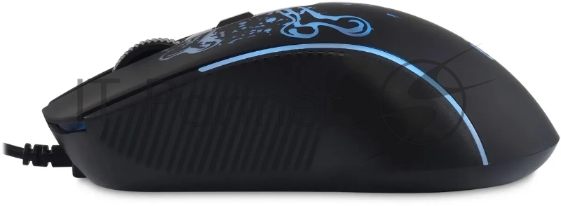 Мышь Оклик 702G черный оптическая (3600dpi) USB для ноутбука (4but)