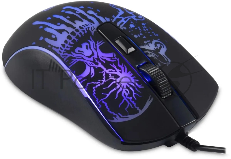 Мышь Оклик 702G черный оптическая (3600dpi) USB для ноутбука (4but)