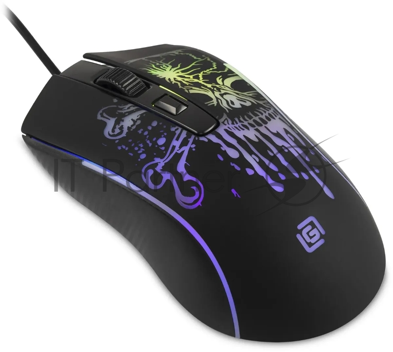 Мышь Оклик 702G черный оптическая (3600dpi) USB для ноутбука (4but)