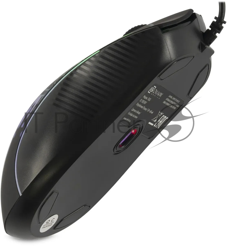 Мышь Оклик 702G черный оптическая (3600dpi) USB для ноутбука (4but)