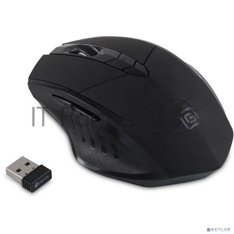 Мышь Оклик 780GW черный оптическая (3200dpi) беспроводная USB для ноутбука (6but)