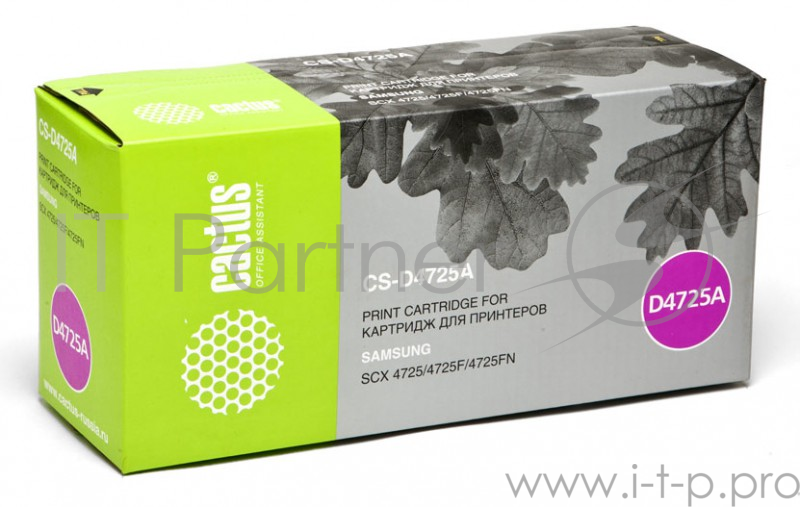 Тонер Картридж Cactus CS-D4725A черный для Samsung SCX-4725/4725F/4725FN (3000стр.)