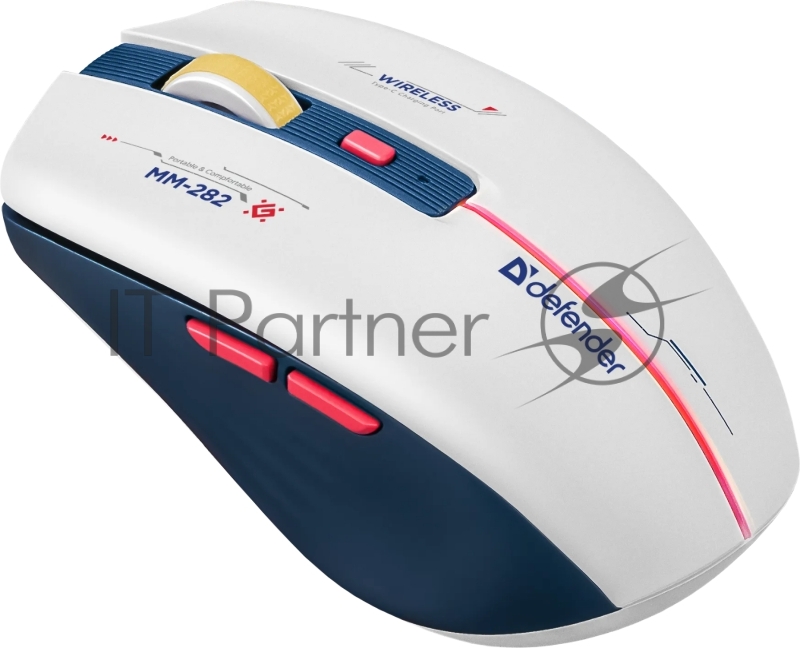 Мышка DEFENDER WRL GAMING DILA MM-282 52282 LED,6D,1800DPI