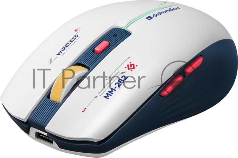 Мышка DEFENDER WRL GAMING DILA MM-282 52282 LED,6D,1800DPI