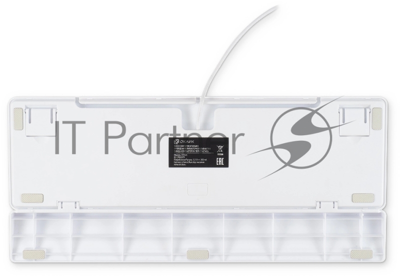 Клавиатура Оклик K951X механическая белый USB Multimedia LED (подставка для запястий) (1901079)