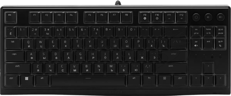 Клавиатура Razer Ornata V3 Tenkeyless механическая черный USB Multimedia for gamer LED (подставка для запястий) (RZ03-04880100-R3M1)