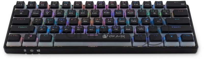 Клавиатура Оклик K763W механическая белый USB беспроводная BT/Radio Multimedia for gamer LED (1920562)