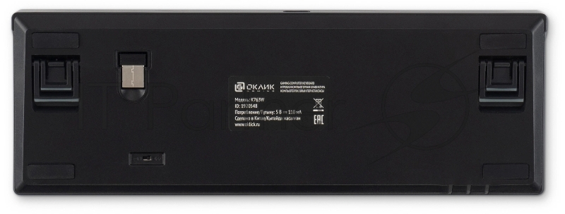 Клавиатура Оклик K763W механическая белый USB беспроводная BT/Radio Multimedia for gamer LED (1920562)