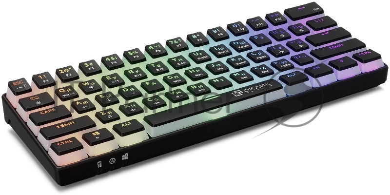 Клавиатура Оклик K763W механическая черный USB беспроводная BT/Radio Multimedia for gamer LED (1920548)