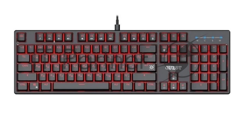 Клавиатура DEFENDER MECHANICAL QUEST GK-596 RU 45596 BLK