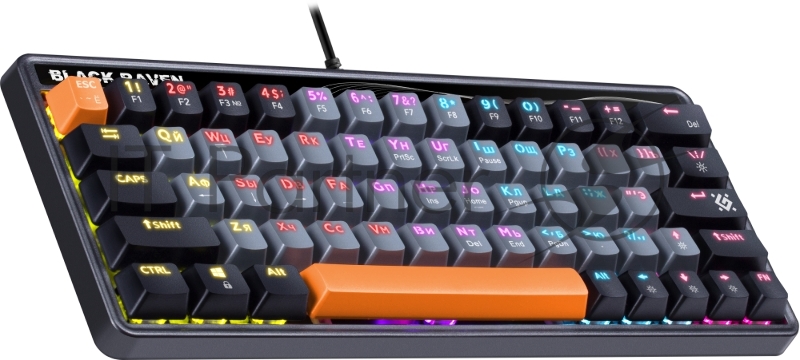 Клавиатура DEFENDER MECHANICAL BLK RAVEN GK-417 RU RGB 45413