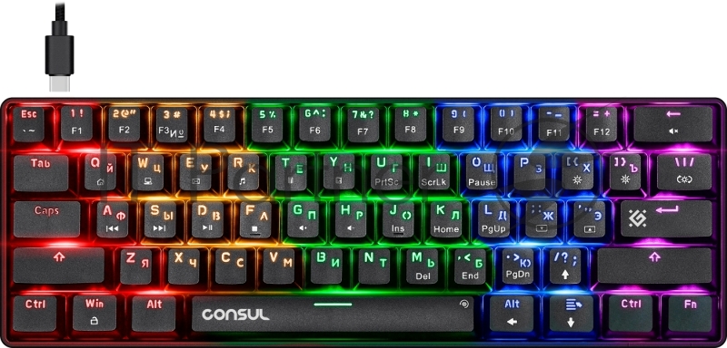 Клавиатура DEFENDER MECHANICAL CONSUL GK-220 RU 45220