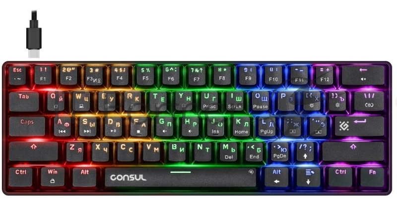 Клавиатура DEFENDER MECHANICAL CONSUL GK-220 RU 45220