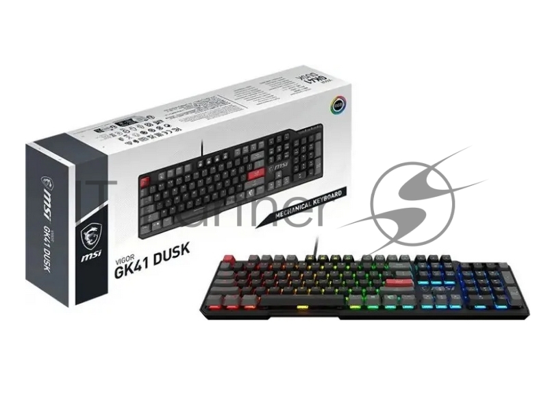 Клавиатура MSI VIGOR GK41 DUSK LR RU механическая черный/серый USB Multimedia for gamer LED (S11-04RUB01-CLA)
