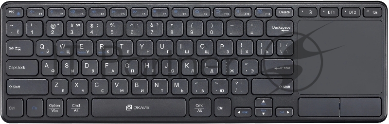 Клавиатура Оклик K614W черный USB беспроводная slim Multimedia Touch (1979327)