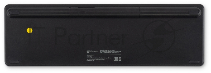 Клавиатура Оклик K614W черный USB беспроводная slim Multimedia Touch (1979327)