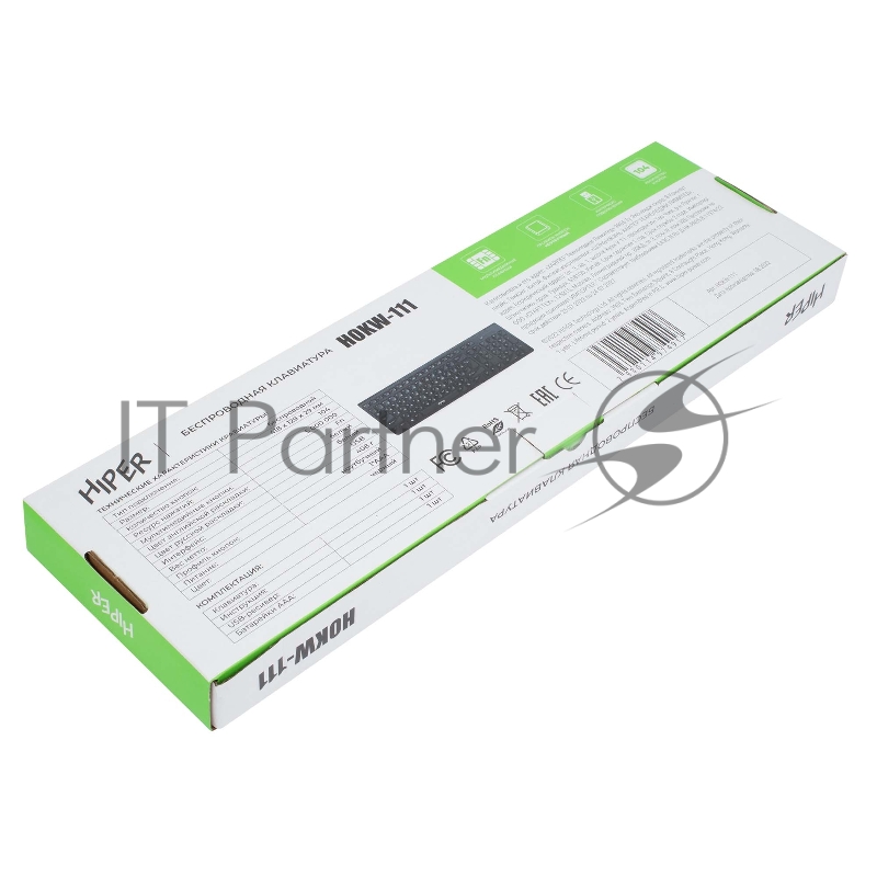 Беспроводная клавиатура HIPER WIRELESS KEYBOARD HOKW-111, black