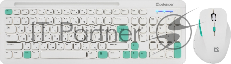 Клавиатура + мышка DEFENDER CERRATO C-978 RU WHITE-BLUE 45978
