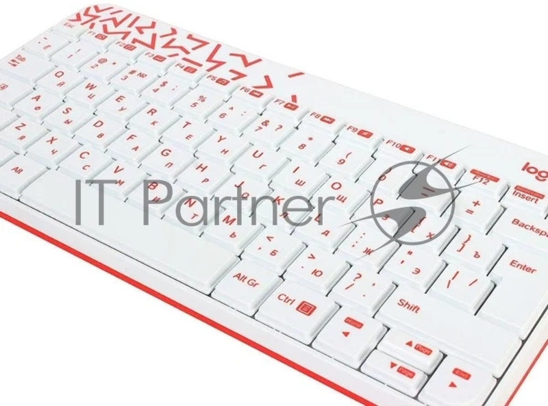 Комплект беспроводной клавиатура+мышь Logitech MK240 White/Red (920-008160)