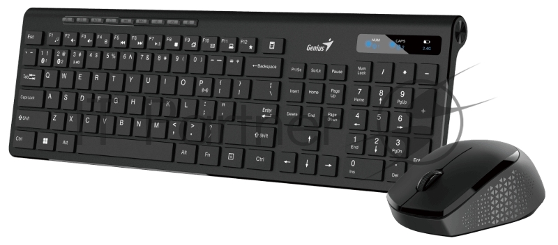 Комплект беспроводной Genius KM-8006S (клавиатура KB-7200 и мышь NX-8006S), Black, silent