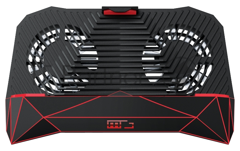 Игровой держатель для смартфона с функцией внешнего аккумулятора Qumo MGame Dual Cool and Charge, 2600 мА-ч, 5В 1.5А, 2 вентилятора, отключаемая подсветка, черный